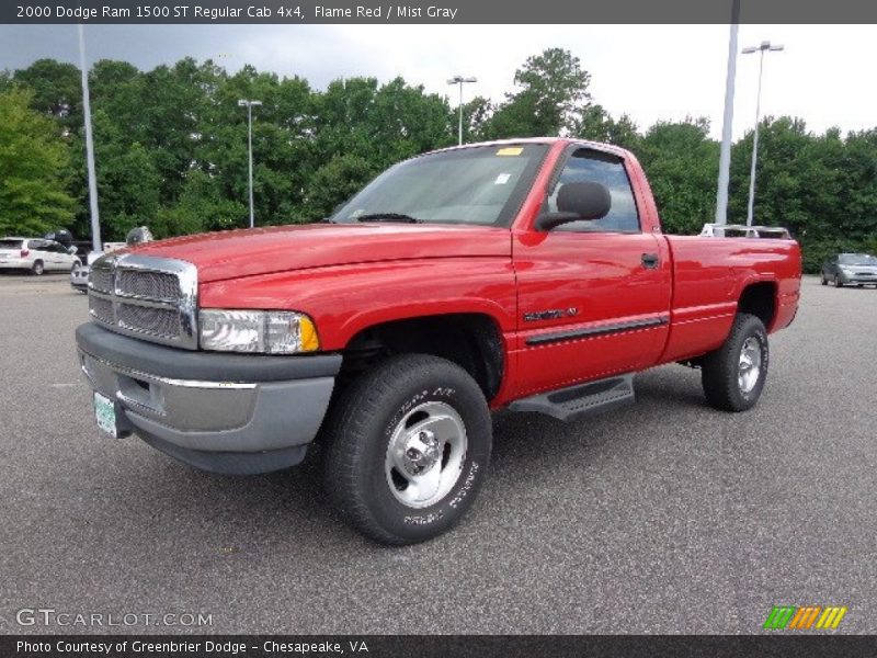 Flame Red / Mist Gray 2000 Dodge Ram 1500 ST Regular Cab 4x4
