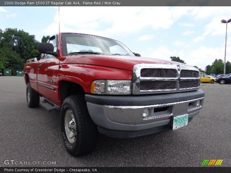 Flame Red / Mist Gray 2000 Dodge Ram 1500 ST Regular Cab 4x4