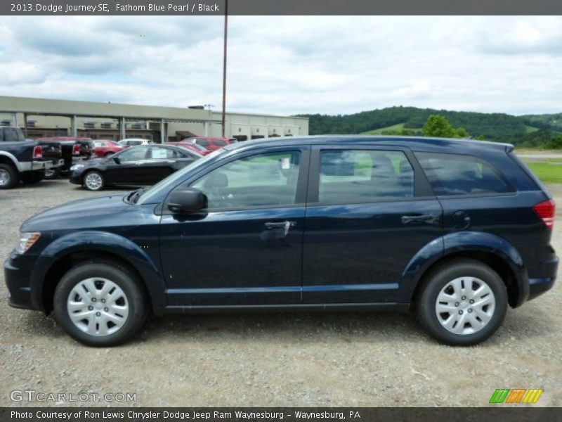 Fathom Blue Pearl / Black 2013 Dodge Journey SE