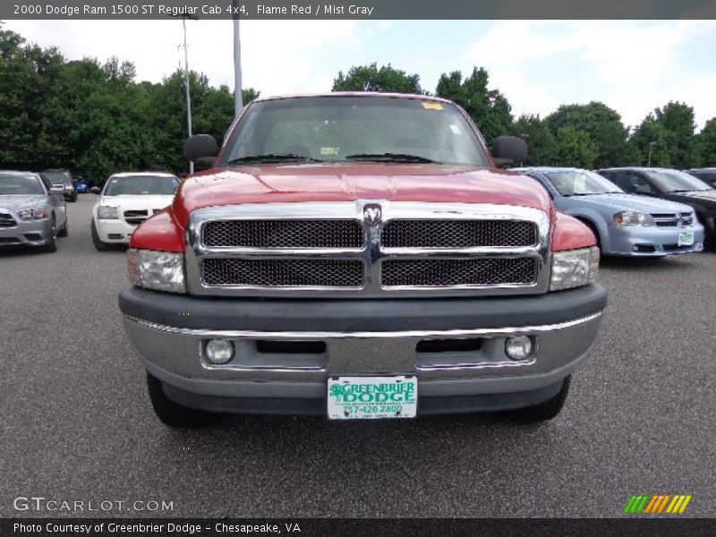 Flame Red / Mist Gray 2000 Dodge Ram 1500 ST Regular Cab 4x4
