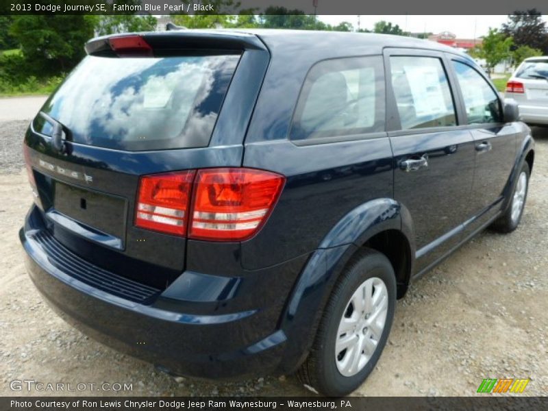 Fathom Blue Pearl / Black 2013 Dodge Journey SE