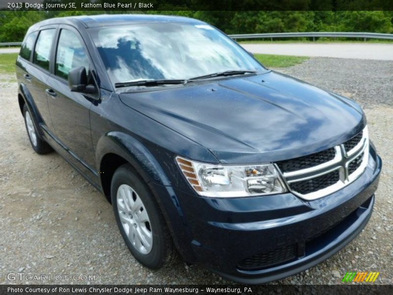 Fathom Blue Pearl / Black 2013 Dodge Journey SE