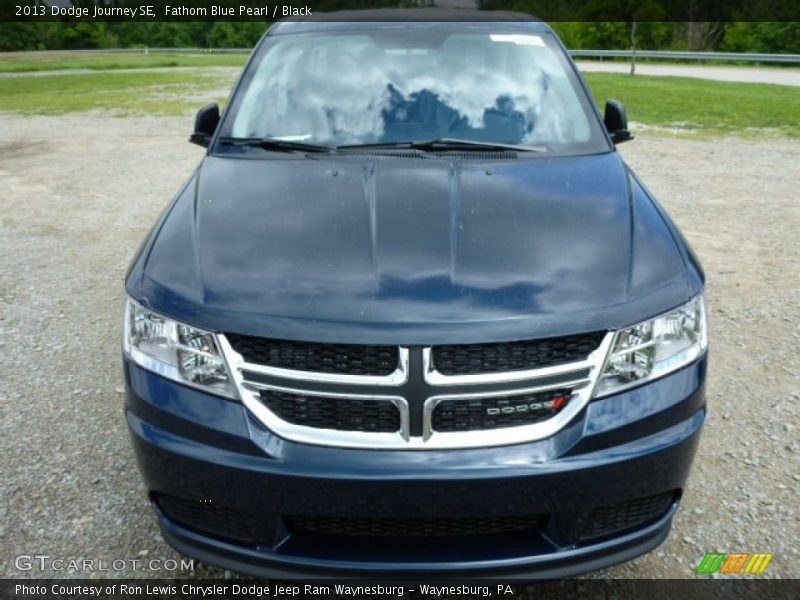 Fathom Blue Pearl / Black 2013 Dodge Journey SE
