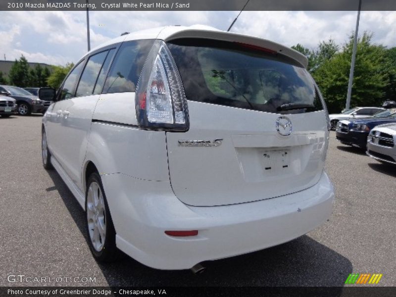 Crystal White Pearl Mica / Sand 2010 Mazda MAZDA5 Touring