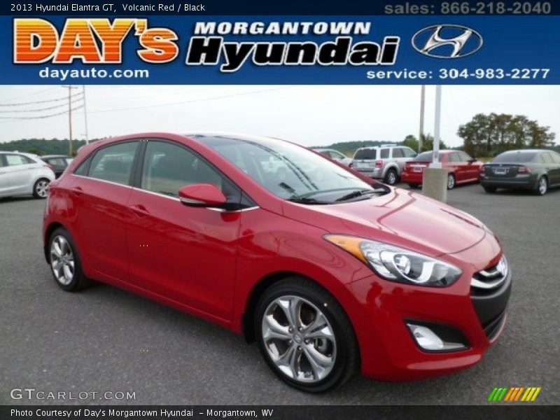 Volcanic Red / Black 2013 Hyundai Elantra GT