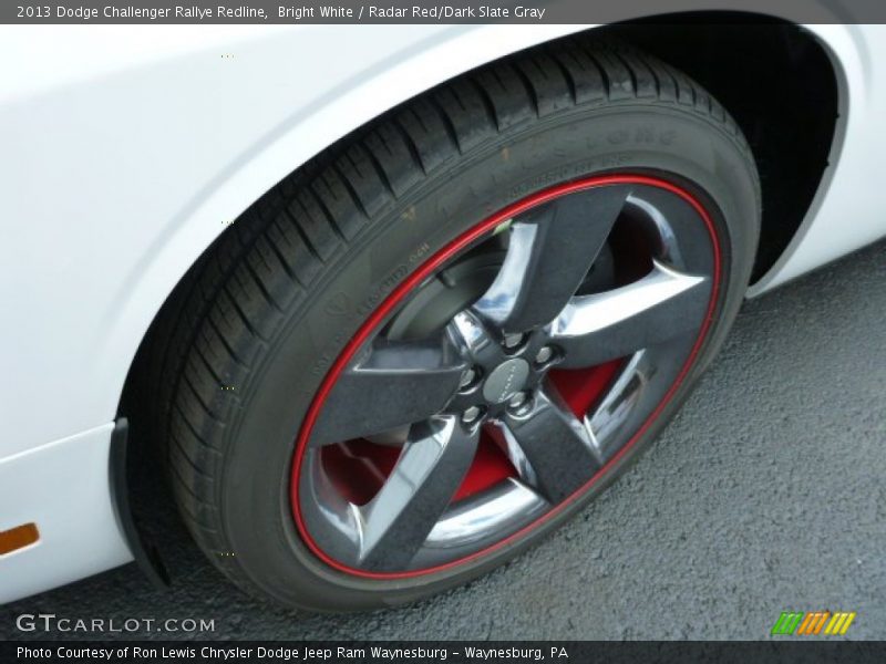 Bright White / Radar Red/Dark Slate Gray 2013 Dodge Challenger Rallye Redline