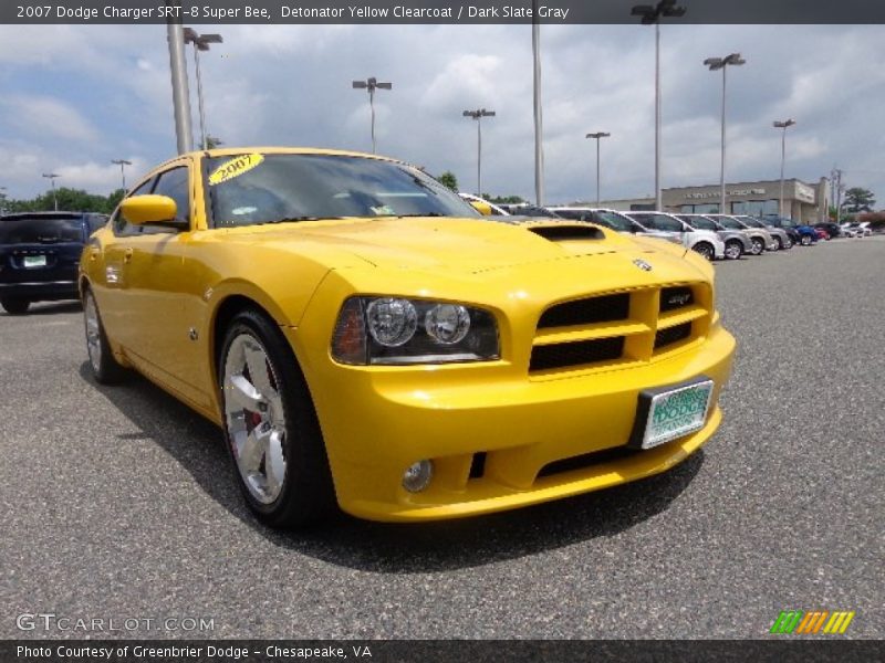 Detonator Yellow Clearcoat / Dark Slate Gray 2007 Dodge Charger SRT-8 Super Bee