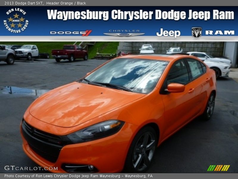 Header Orange / Black 2013 Dodge Dart SXT