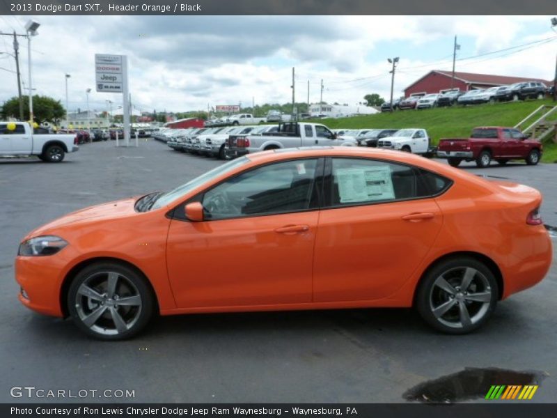 Header Orange / Black 2013 Dodge Dart SXT