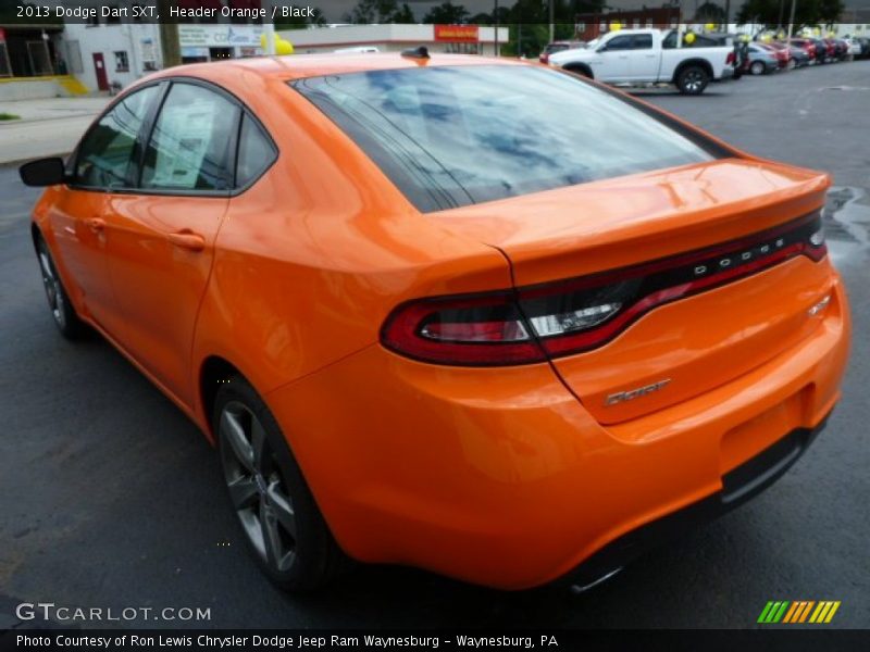 Header Orange / Black 2013 Dodge Dart SXT