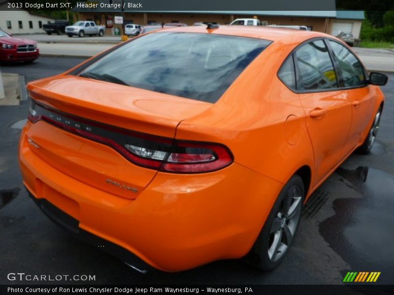 Header Orange / Black 2013 Dodge Dart SXT