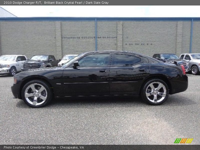Brilliant Black Crystal Pearl / Dark Slate Gray 2010 Dodge Charger R/T