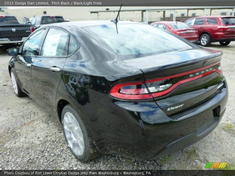 Pitch Black / Black/Light Frost 2013 Dodge Dart Limited