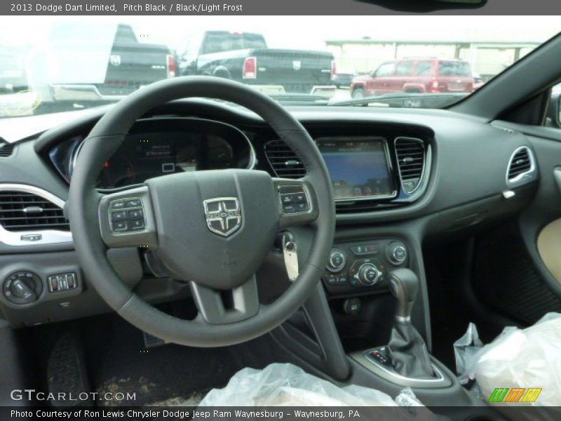 Pitch Black / Black/Light Frost 2013 Dodge Dart Limited