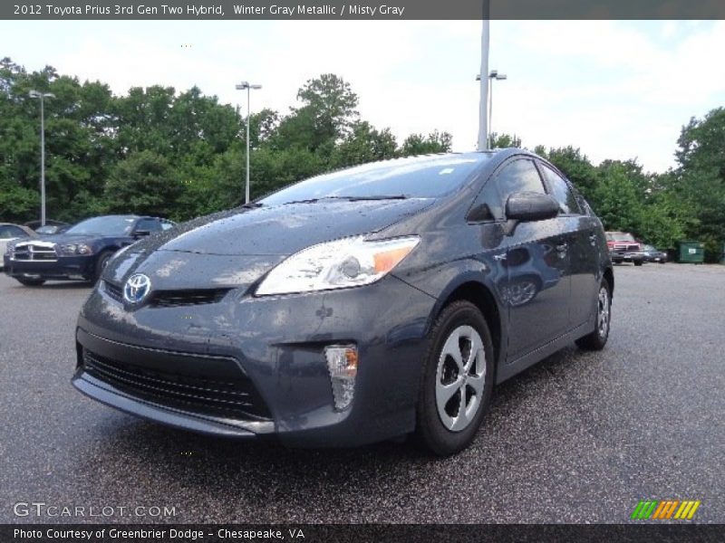 Winter Gray Metallic / Misty Gray 2012 Toyota Prius 3rd Gen Two Hybrid