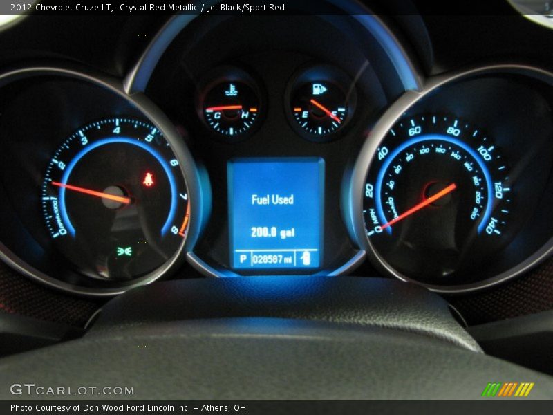 Crystal Red Metallic / Jet Black/Sport Red 2012 Chevrolet Cruze LT
