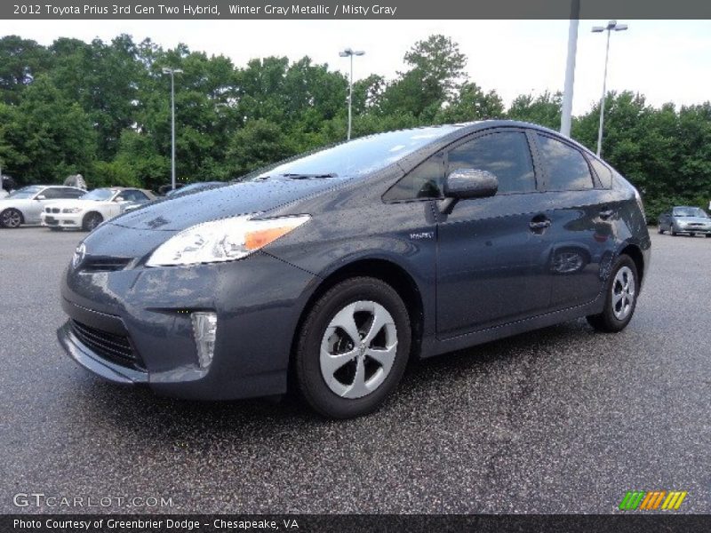 Front 3/4 View of 2012 Prius 3rd Gen Two Hybrid