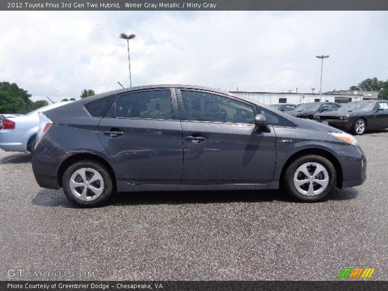 Winter Gray Metallic / Misty Gray 2012 Toyota Prius 3rd Gen Two Hybrid