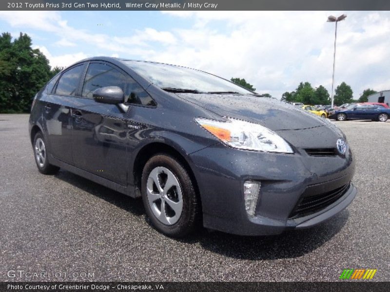 Winter Gray Metallic / Misty Gray 2012 Toyota Prius 3rd Gen Two Hybrid