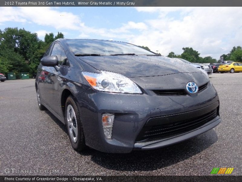 Winter Gray Metallic / Misty Gray 2012 Toyota Prius 3rd Gen Two Hybrid