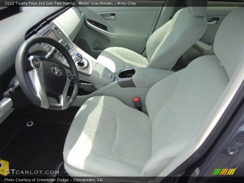  2012 Prius 3rd Gen Two Hybrid Misty Gray Interior