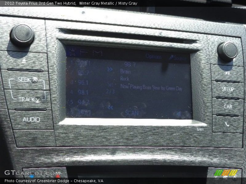 Winter Gray Metallic / Misty Gray 2012 Toyota Prius 3rd Gen Two Hybrid