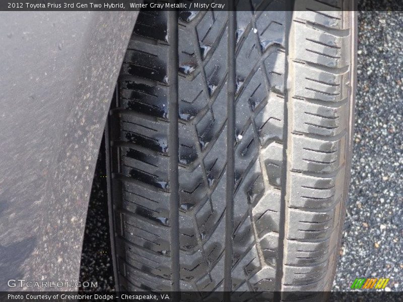 Winter Gray Metallic / Misty Gray 2012 Toyota Prius 3rd Gen Two Hybrid