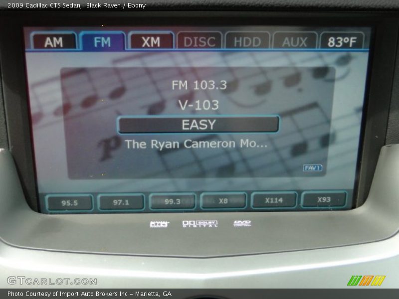 Black Raven / Ebony 2009 Cadillac CTS Sedan