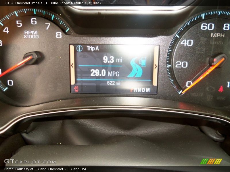 Blue Topaz Metallic / Jet Black 2014 Chevrolet Impala LT