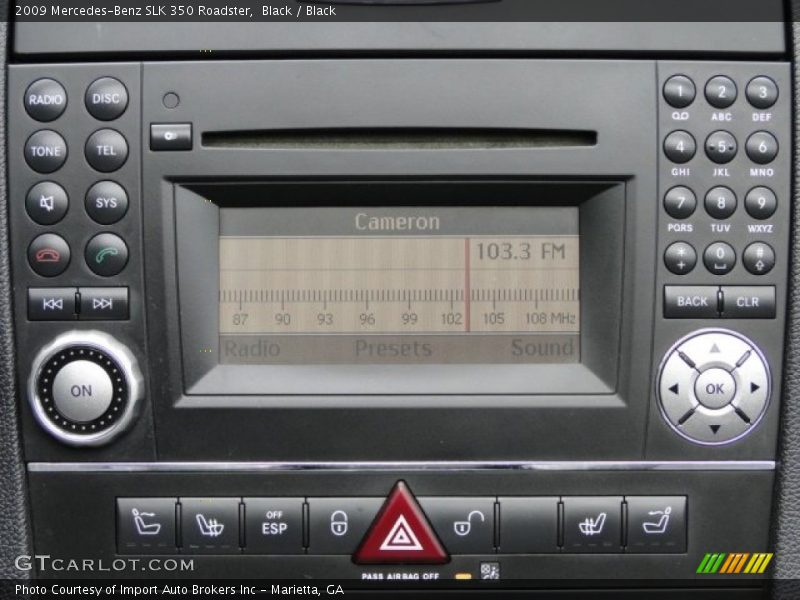 Audio System of 2009 SLK 350 Roadster
