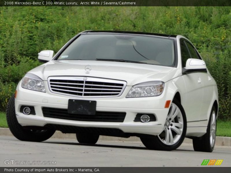 Arctic White / Savanna/Cashmere 2008 Mercedes-Benz C 300 4Matic Luxury