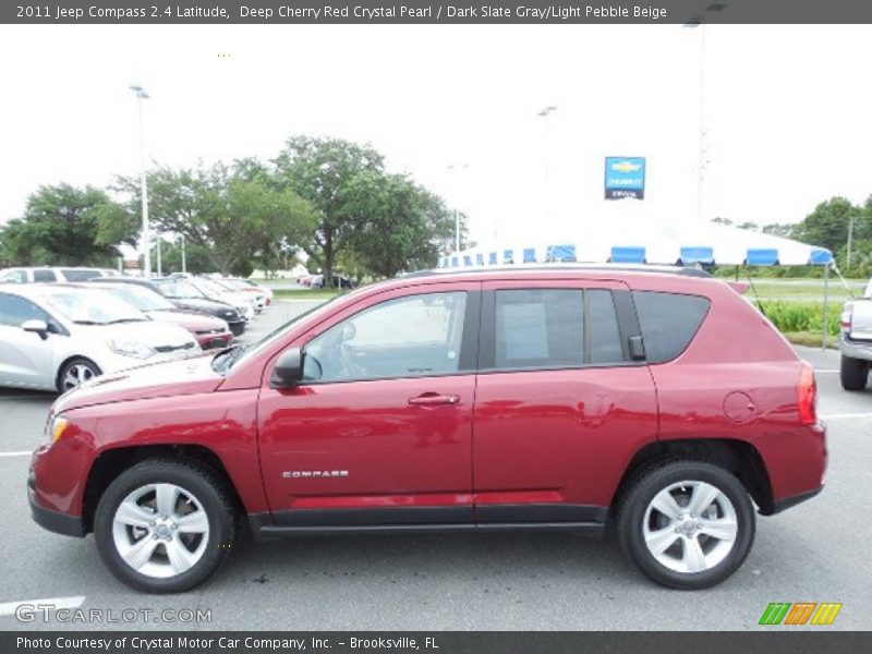 Deep Cherry Red Crystal Pearl / Dark Slate Gray/Light Pebble Beige 2011 Jeep Compass 2.4 Latitude