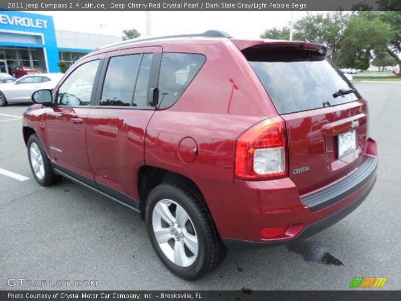 Deep Cherry Red Crystal Pearl / Dark Slate Gray/Light Pebble Beige 2011 Jeep Compass 2.4 Latitude