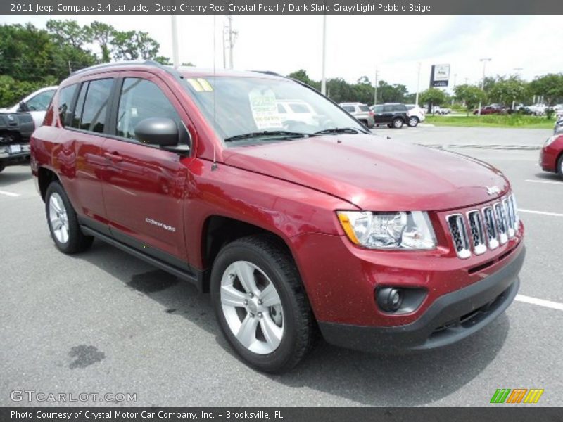 Deep Cherry Red Crystal Pearl / Dark Slate Gray/Light Pebble Beige 2011 Jeep Compass 2.4 Latitude