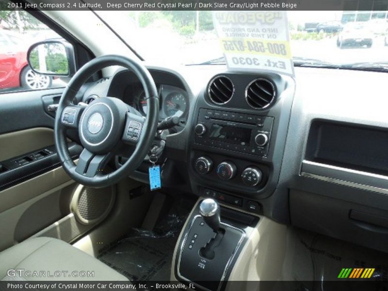 Deep Cherry Red Crystal Pearl / Dark Slate Gray/Light Pebble Beige 2011 Jeep Compass 2.4 Latitude