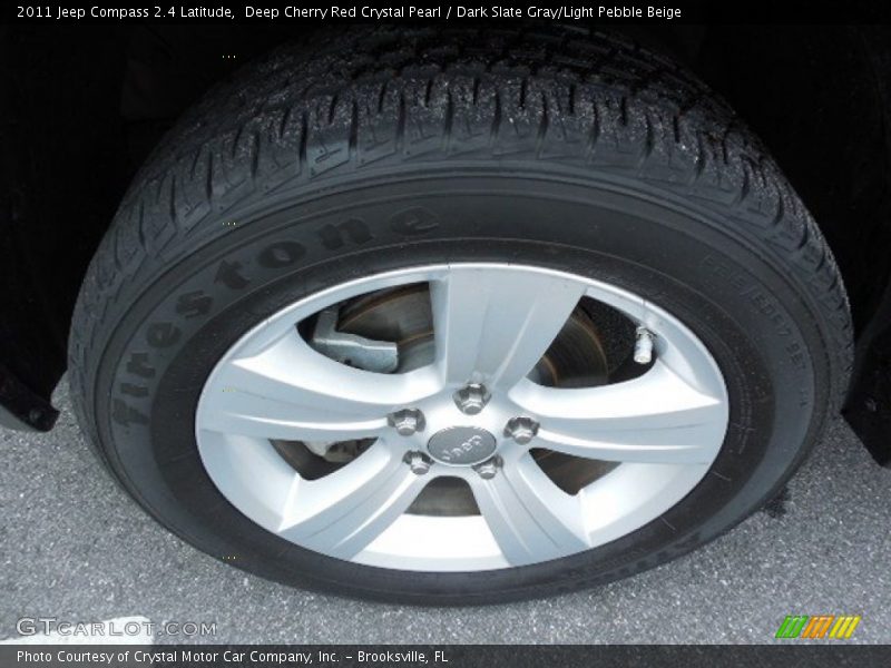 Deep Cherry Red Crystal Pearl / Dark Slate Gray/Light Pebble Beige 2011 Jeep Compass 2.4 Latitude