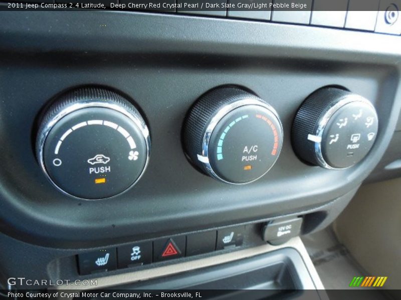 Deep Cherry Red Crystal Pearl / Dark Slate Gray/Light Pebble Beige 2011 Jeep Compass 2.4 Latitude