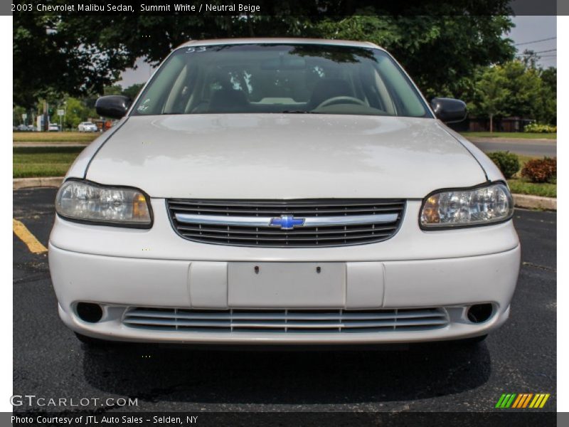 Summit White / Neutral Beige 2003 Chevrolet Malibu Sedan