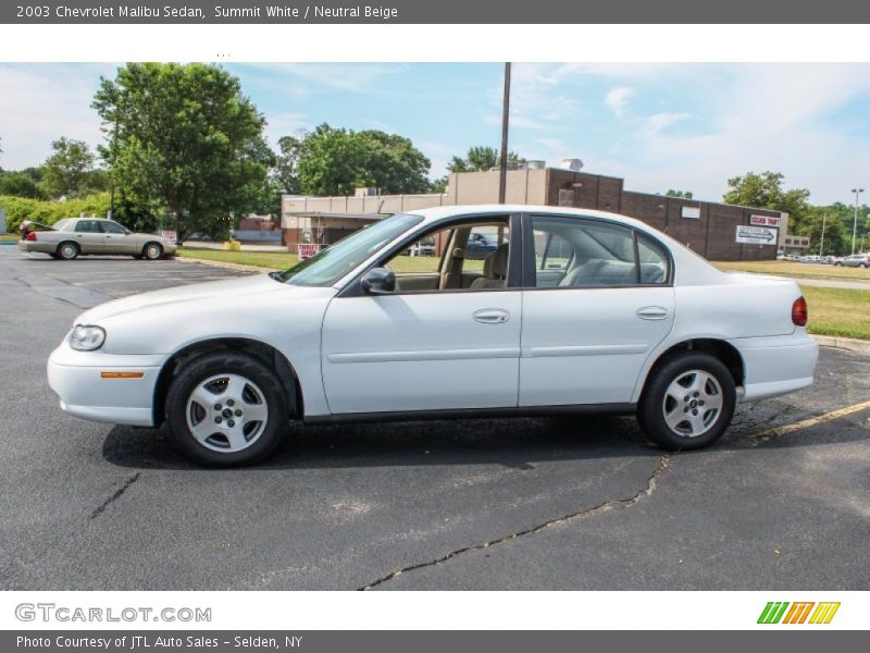 Summit White / Neutral Beige 2003 Chevrolet Malibu Sedan