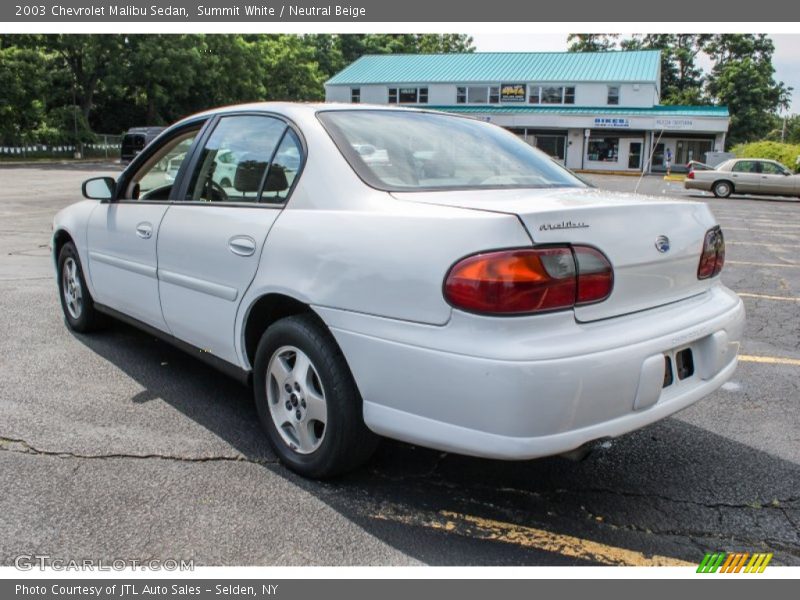 Summit White / Neutral Beige 2003 Chevrolet Malibu Sedan
