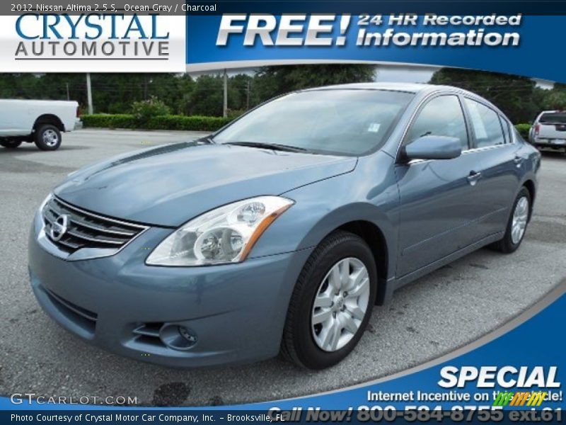 Ocean Gray / Charcoal 2012 Nissan Altima 2.5 S