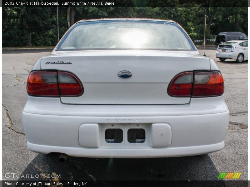 Summit White / Neutral Beige 2003 Chevrolet Malibu Sedan