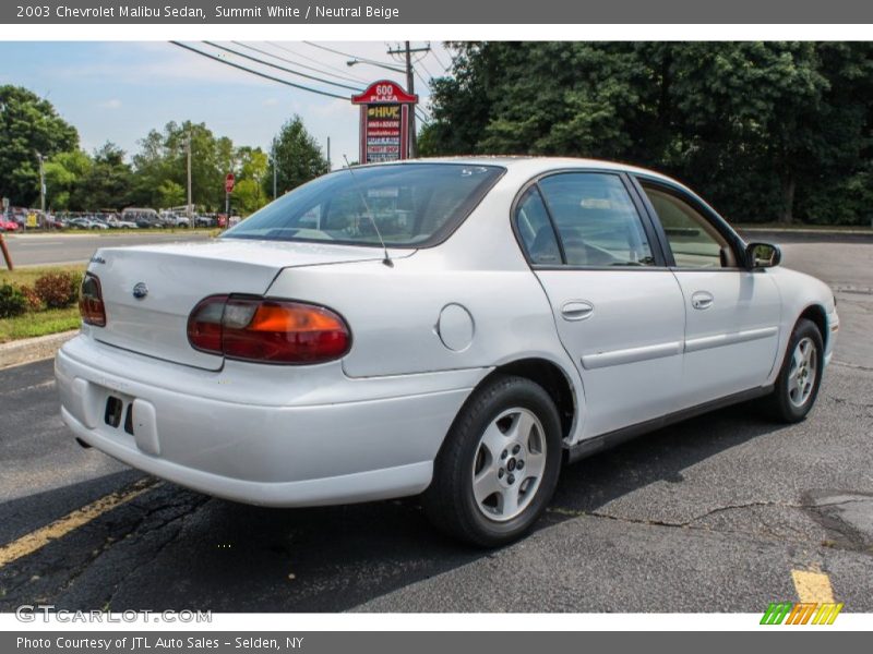 Summit White / Neutral Beige 2003 Chevrolet Malibu Sedan