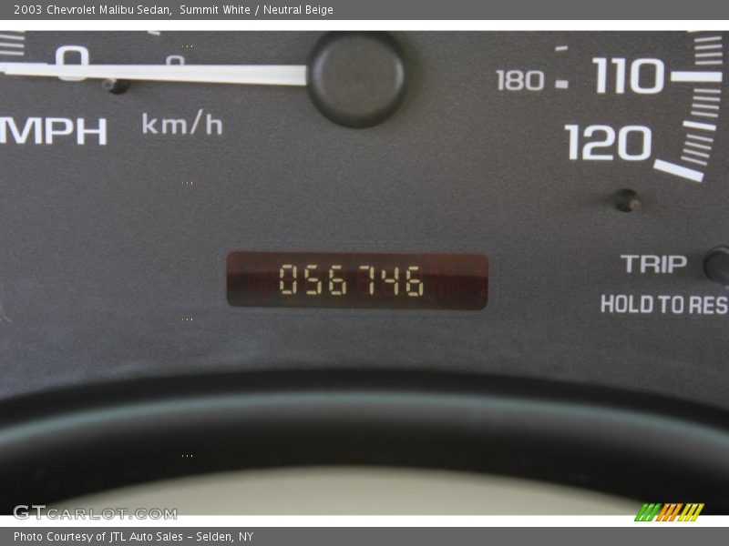 Summit White / Neutral Beige 2003 Chevrolet Malibu Sedan