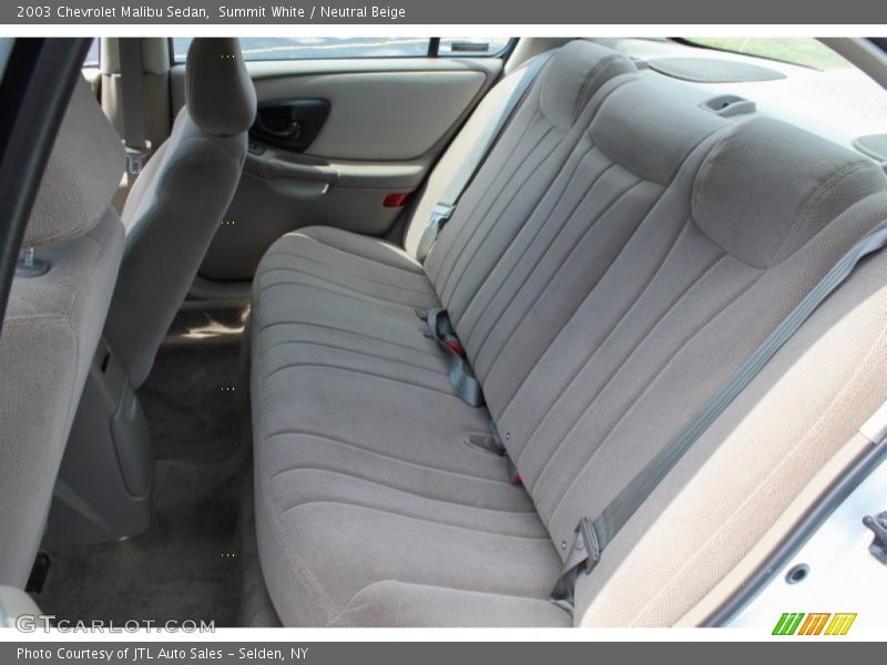 Rear Seat of 2003 Malibu Sedan