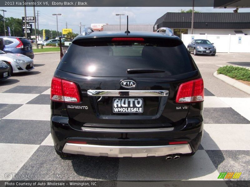 Ebony Black / Black 2013 Kia Sorento SX V6