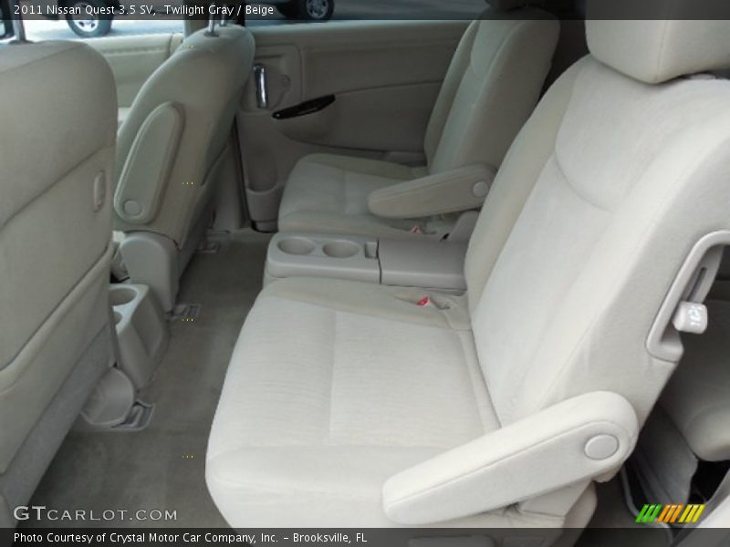 Rear Seat of 2011 Quest 3.5 SV