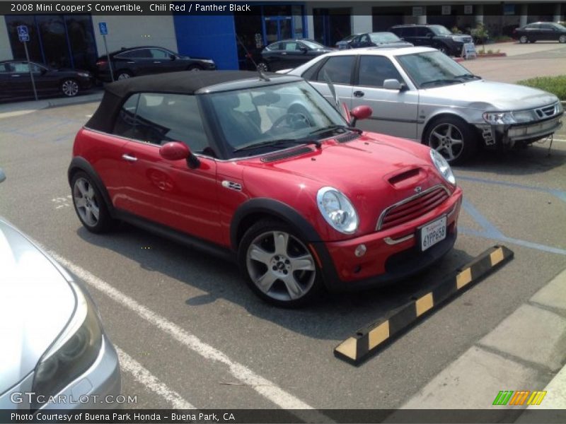Chili Red / Panther Black 2008 Mini Cooper S Convertible