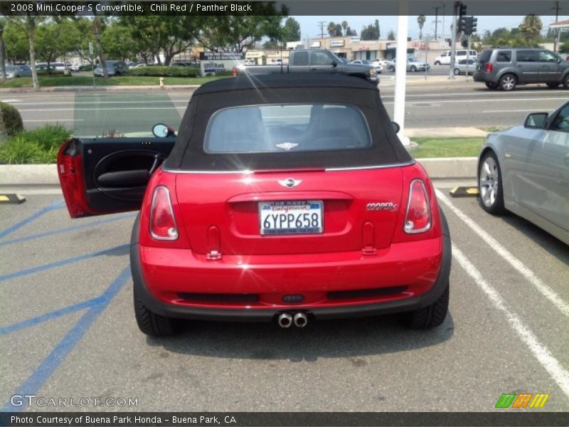 Chili Red / Panther Black 2008 Mini Cooper S Convertible