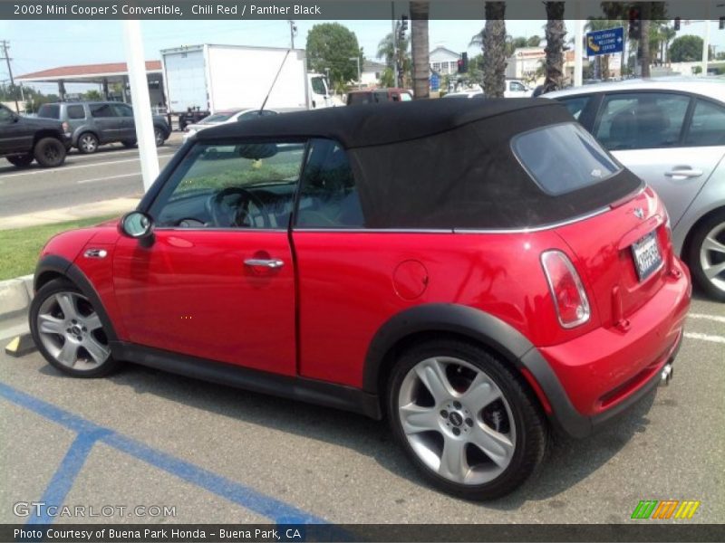 Chili Red / Panther Black 2008 Mini Cooper S Convertible